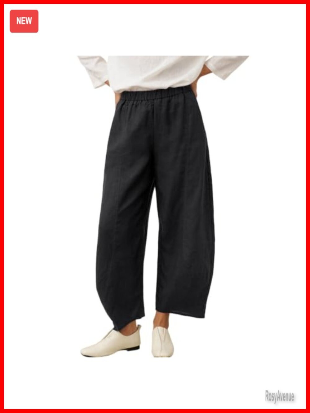 Linen Barrel Pants Women Tapered Leg Boho Beach Travel Lounge Trousers